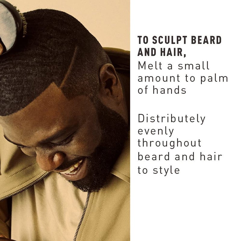 Bevel Beard Balm & Hair Pomade for Waves with Coconut Oil and Shea Butter, Locks in Moisture to Help Reduce Frizz and Breakage, Beard Care for Men, 3.4 Oz - Image 3