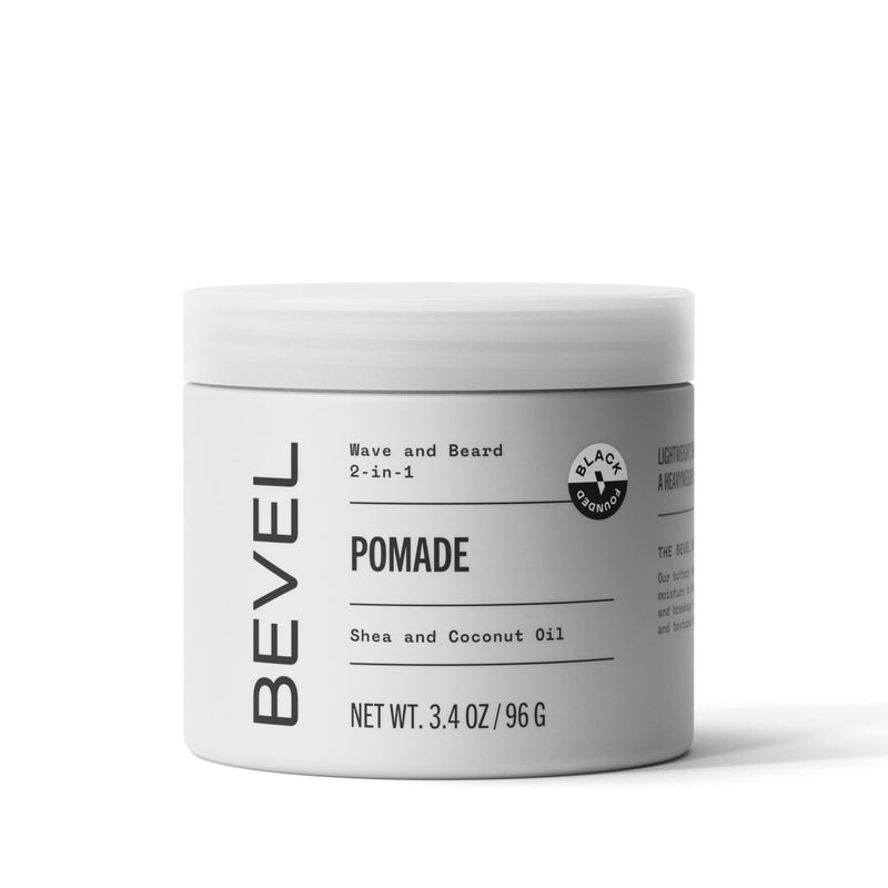 Bevel Beard Balm & Hair Pomade for Waves with Coconut Oil and Shea Butter, Locks in Moisture to Help Reduce Frizz and Breakage, Beard Care for Men, 3.4 Oz - Image 1