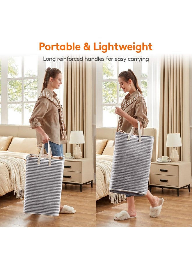 Lifewit 2 Pack Laundry Hamper Large Collapsible Laundry Baskets, Freestanding Waterproof Clothes Hamper with Easy Carry Handles in Laundry Room Bedroom Bathroom College Dorm for Adults, Black, 2 x 80L - Image 4
