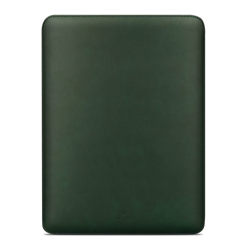 Comfyable Laptop Sleeve 15 Inch Precisely Compatible with MacBook Air 15" M4 2025 A3241 & M3 2024 A3114 & M2 2023 A2941, Faux Leather Cover Case, Green - Image 1