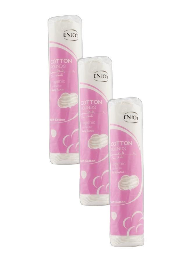إنجوي بندل 3 عبوات من انجوى دوائر قطنية ناعمة فاخرة 100 قطعة - وسادات وجه صحية لطيفة لإزالة المكياج والعناية بالبشرة وطلاء الأظافر والعناية بالرضع - أساسيات جمال يومية ماصة خالية من الوبر - Image 1