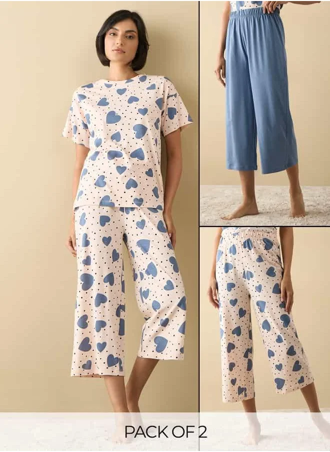 FAV Set of 2 - Assorted Pyjamas with Elasticated Waistband