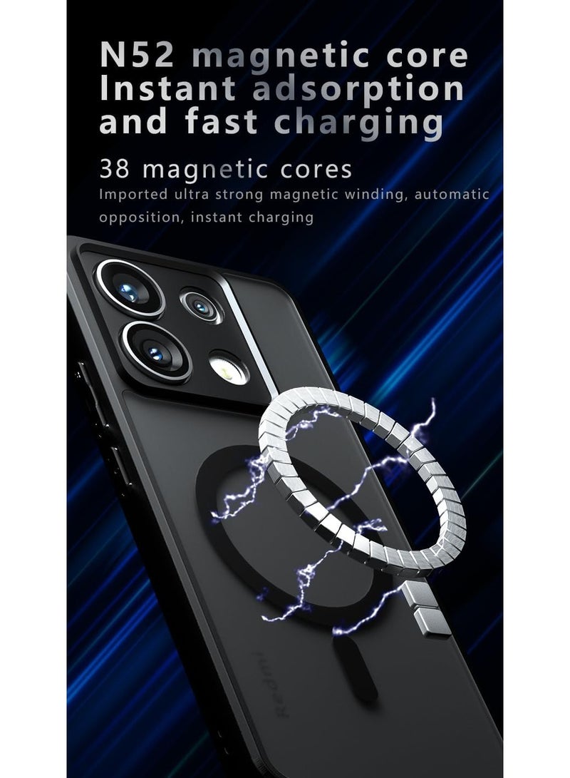CHEROSIN Magnetic Phone Case for Motorola Edge 60 Fusion/ Motorola Edge 60 5G Frosted Translucent Back Protective Slim Phone Cover  - Image 4