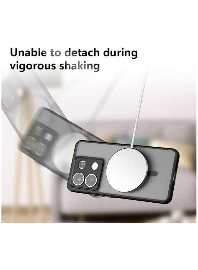 CHEROSIN Magnetic Phone Case for Motorola Edge 60 Fusion/ Motorola Edge 60 5G Frosted Translucent Back Protective Slim Phone Cover  - Image 5
