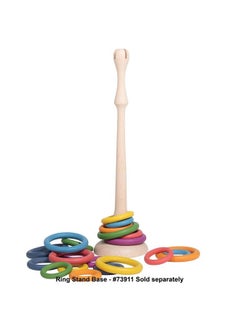 TickiT 73977 Rainbow Wooden Rings Set Of 21 3 Sizes Counting And Sorting Rings Loose Parts Wooden Toy For Babies And Toddlers 10M+ Inspire Curiosity And Openended Play  - Image 3