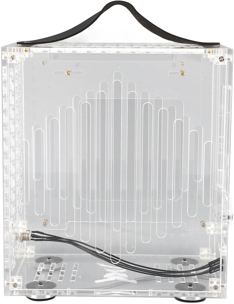 Mini ITX PC Case, Clear Arcylic PC Case, Small ITX PC Gaming Case, with Good Airflow, 360 Degree Cooling, Mini ITX Computer Case, 23x20.5x12cm (Transparent) - Image 1