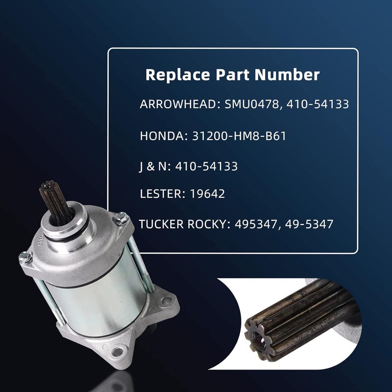 loosoo Starter Motor for Hon-da ATV TRX250TM Recon 250/TRX250TE 250 ES - Image 5