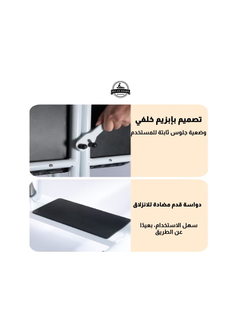 Relax Smart Hydraulic Patient Transfer Wheelchair with Wheels – Multifunctional Shower and Toilet Chair, Adjustable Lift Seat for Easy Mobility and Care Assistance - Image 4