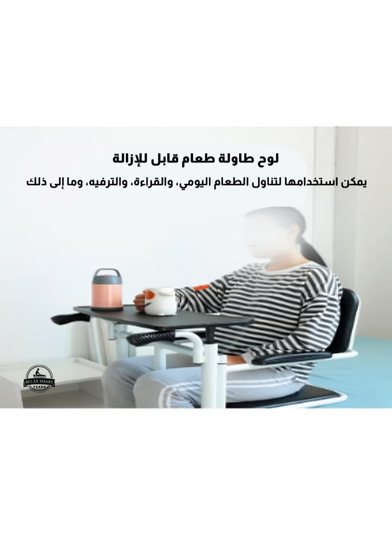 Relax Smart Hydraulic Patient Transfer Wheelchair with Wheels – Multifunctional Shower and Toilet Chair, Adjustable Lift Seat for Easy Mobility and Care Assistance - Image 3