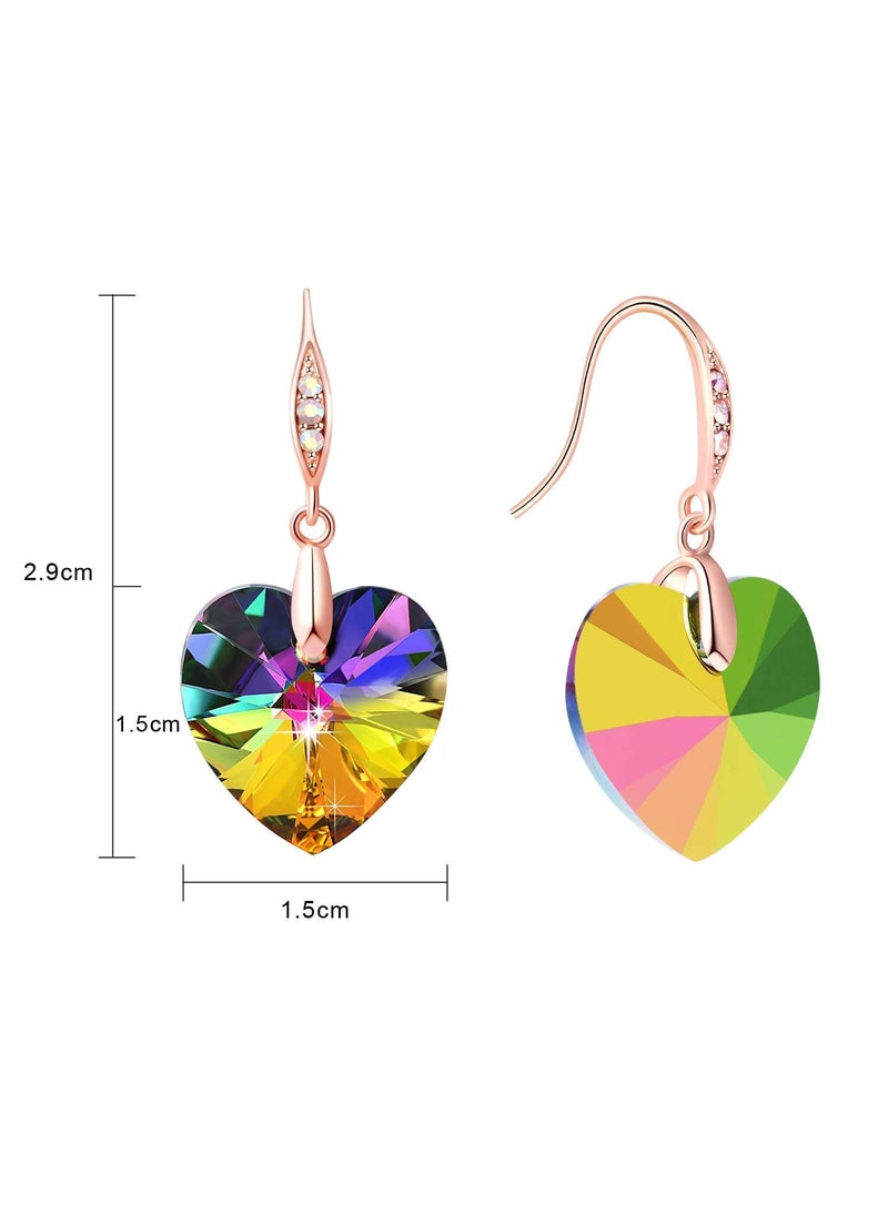 PLATO H PLATO H Crystal Heart Necklace and Earrings Set Gift for Women with Box Valentine's Anniversary Day Mother's Day Christmas for Her  - Image 4