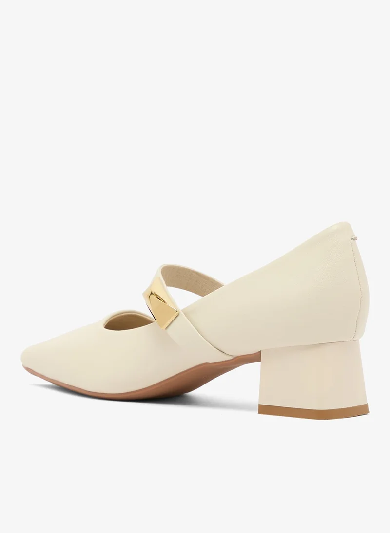 Ginger Strap Detail Block Heel Mary Janes