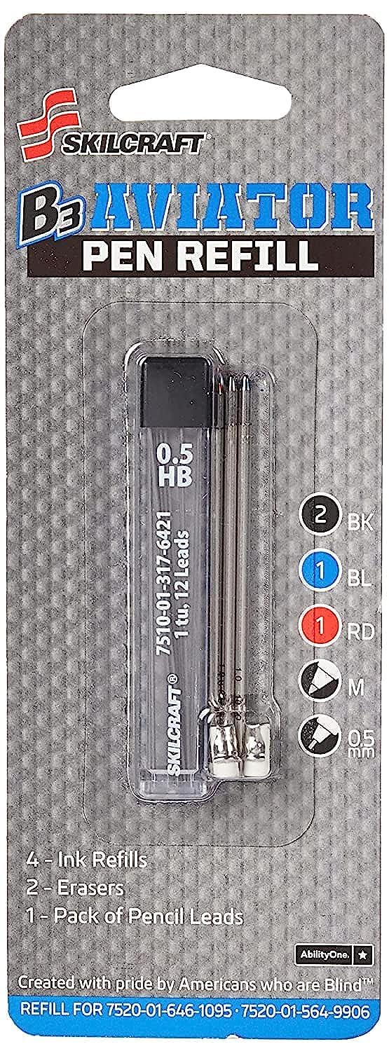 SKILCRAFT 7510-01-565-0621 5 Piece B3 Aviator Pen Refill Kit - Image 1