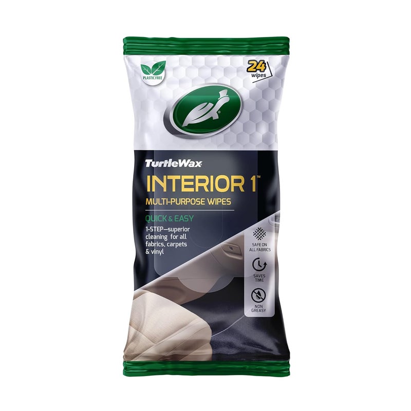 Turtle Wax Multi-Purpose Wipes for Car Interior (Interior -1 Wipes)