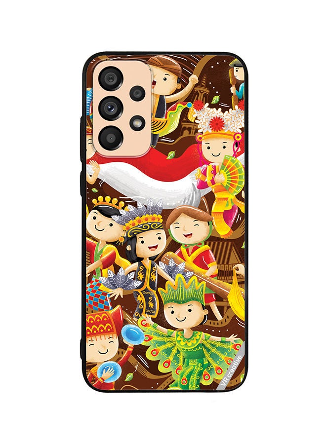 VR CREATIVE Protective Case Cover For Samsung Galaxy A53 5G Indonesian Cartoon Design Multicolour - Image 1