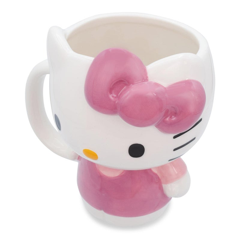 Silver Buffalo Sanrio Hello Kitty 3D Sculpted Ceramic Mug | BPA-Free Coffee Cup For Espresso, Caffeine, Cocoa - Image 3