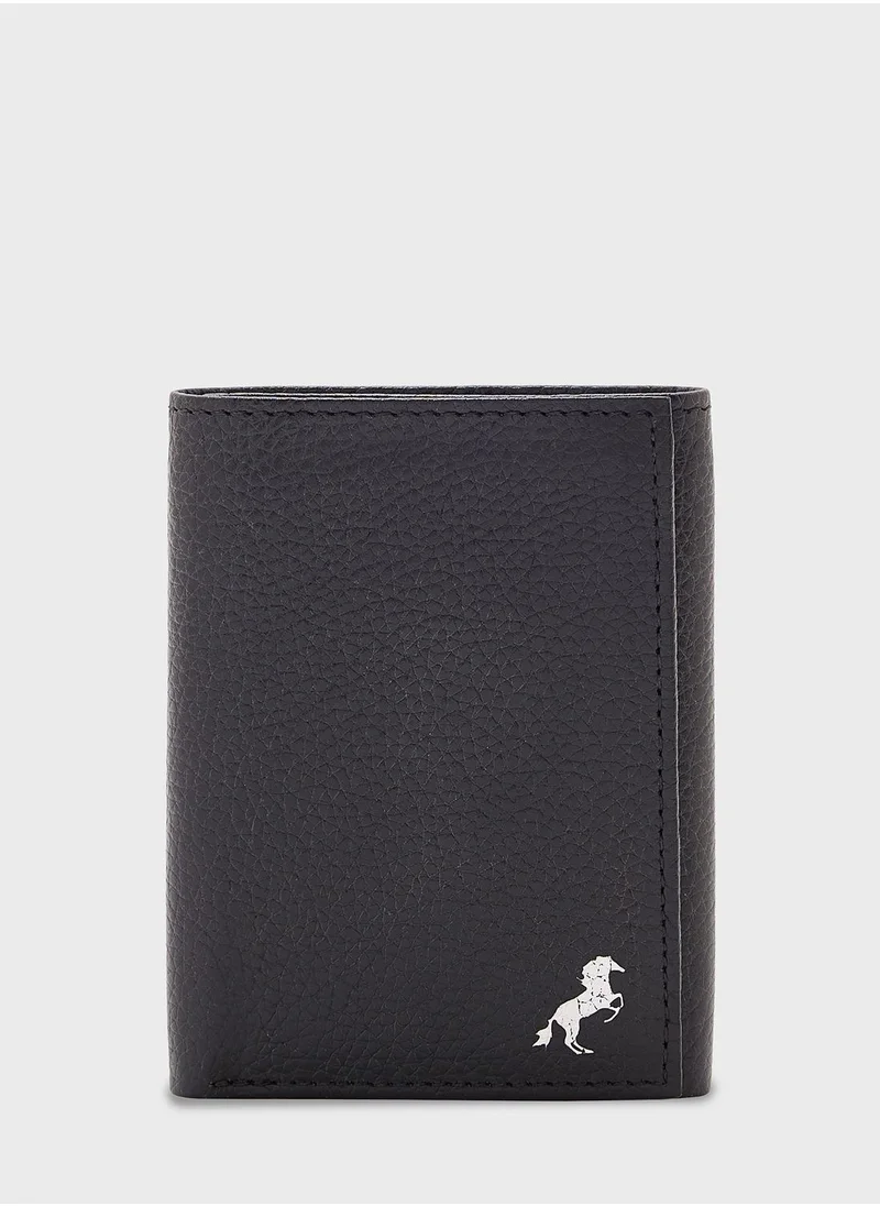 Robert Wood Genuine Leather Tri Fold Wallet
