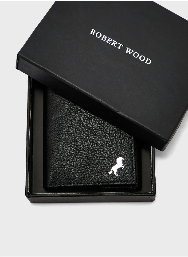 Robert Wood Genuine Leather Tri Fold Wallet
