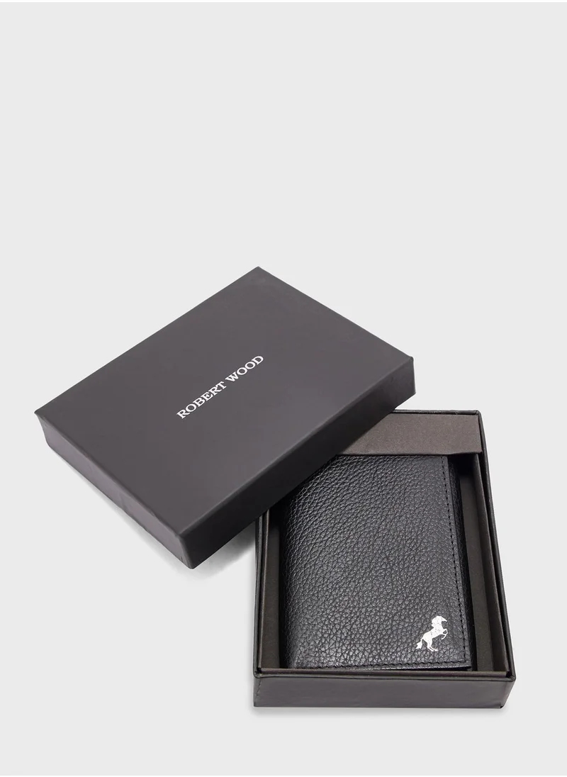 Robert Wood Genuine Leather Tri Fold Wallet