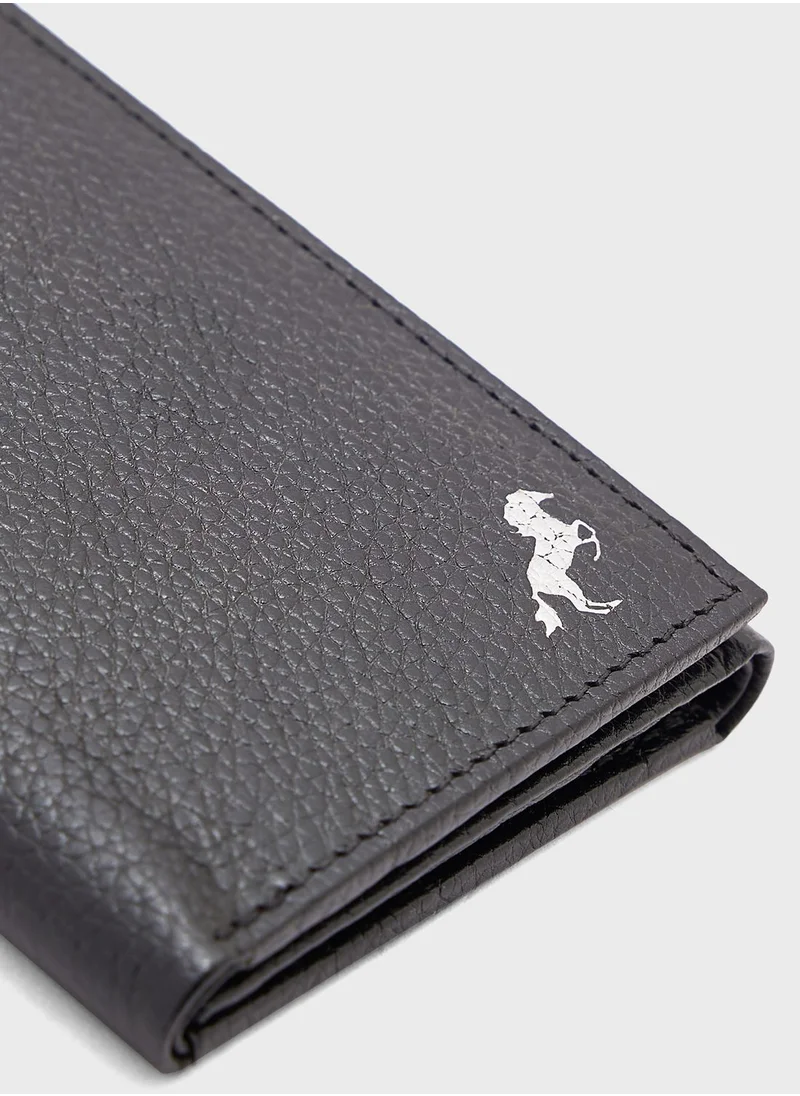 Robert Wood Genuine Leather Tri Fold Wallet