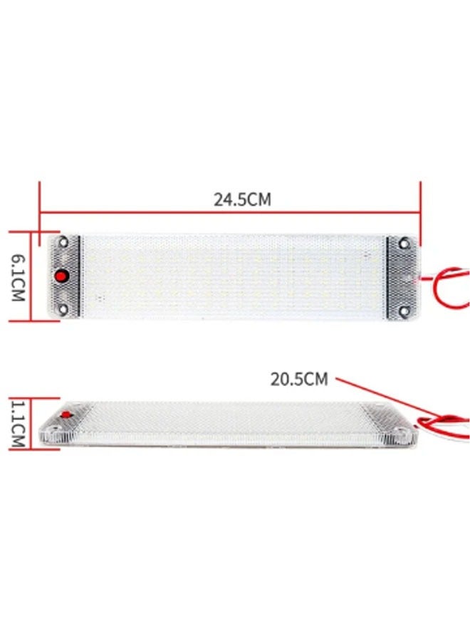 108 pearl high brightness truck LED cabin light ultra-thin RV reading light 12-85V car trunk light with switch - Image 2