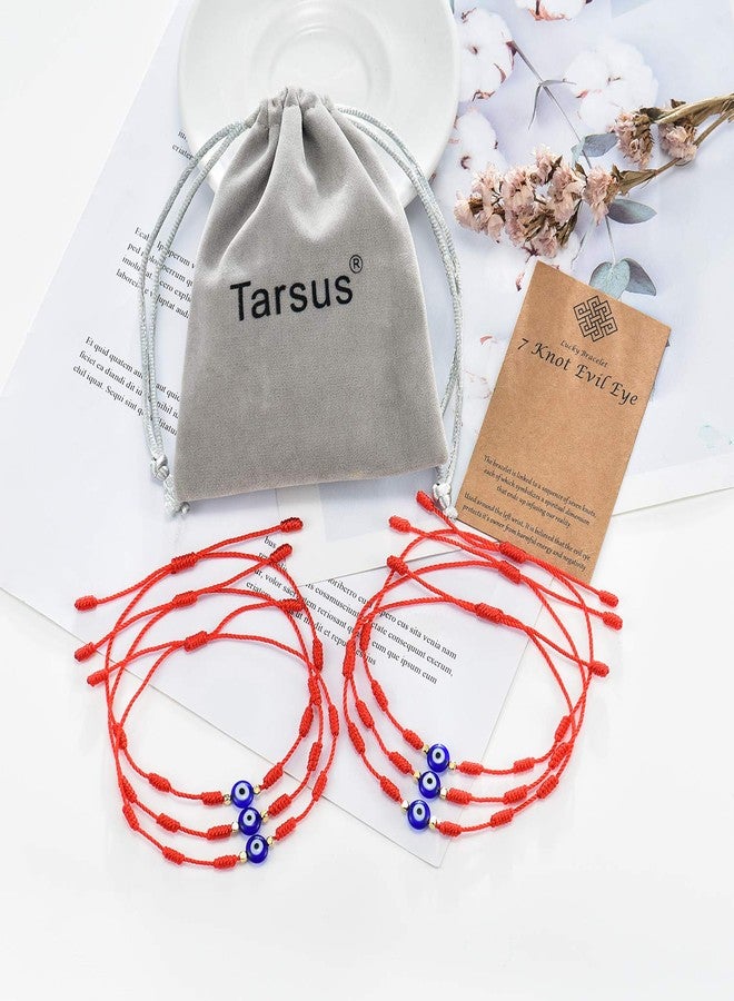 Tarsus 7 Knots Kabbalah Red String Bracelet Protection Evil Eye Bracelets for Women Men Rakhi for Brother Good Luck Gifts - Image 5