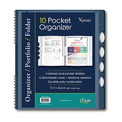 iScholar 10 Pocket Poly Folder, 12.2 x 11", Color Will Vary (35910) - Image 5