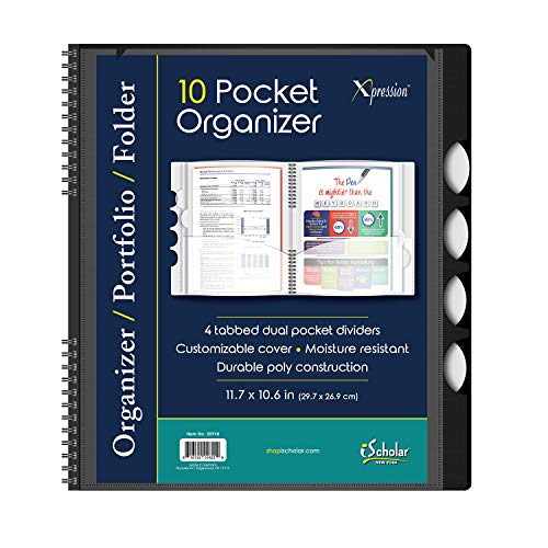 iScholar 10 Pocket Poly Folder, 12.2 x 11", Color Will Vary (35910) - Image 3