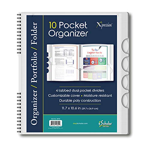 iScholar 10 Pocket Poly Folder, 12.2 x 11", Color Will Vary (35910) - Image 4