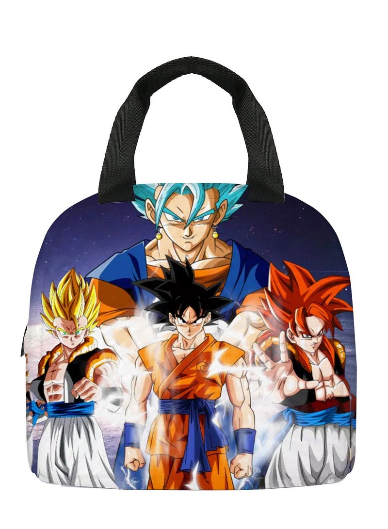 Dragon Ball حقيبة غداء كرتون دراغون بول الجديدة لطلاب المدارس الابتدائية والثانوية، حقيبة ثلج للأطفال 20*22*13 سم