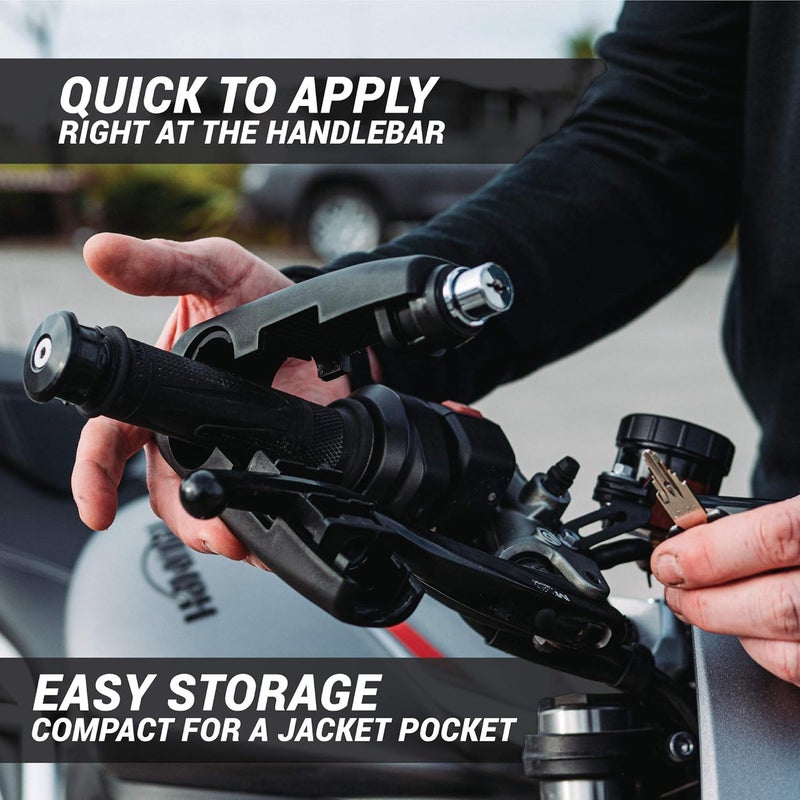 AEROFAST Throttle Motorcycle Anti Theft Handlebar Lock - Heavy Duty Lock for Motorbike, ATV, Dirt Bike, and Scooter (Black) - Image 4