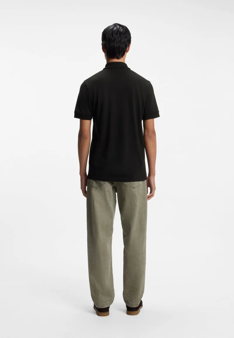 BOSS Cotton-piqué polo shirt with logo print