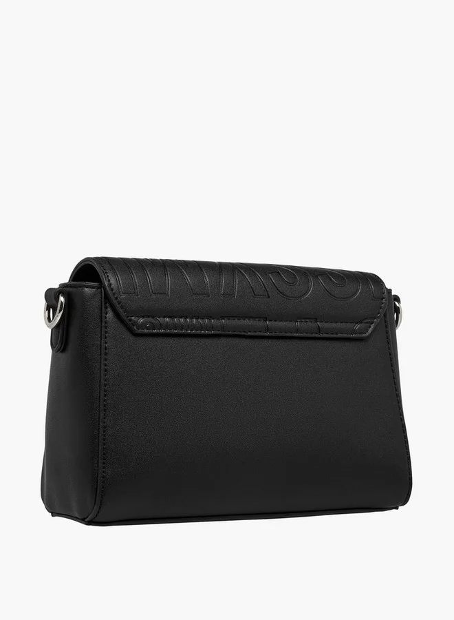 ميسي Logo Embossed Crossbody Bag with Detachable Strap and Pouch