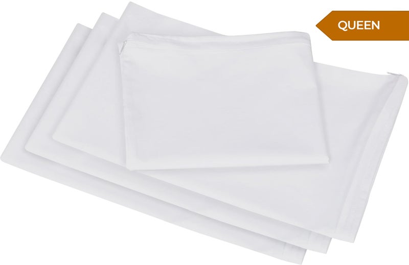 Utopia Bedding Waterproof Queen Size Pillow Protectors Zippered (4 Pack, White), Dust Mite and Bed Bug Proof Pillow case Protectors, Moisture Wicking Pillow Encasement Covers 20 x 28 Inches - Image 3