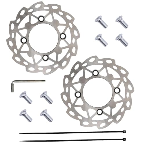 PRO BAT 190mm Brake Caliper Disc Disk Rotor w/Bolt For 110cc 125cc PIT PRO Trail Quad Dirt Bike ATV Buggy Pack of 2 - Image 1