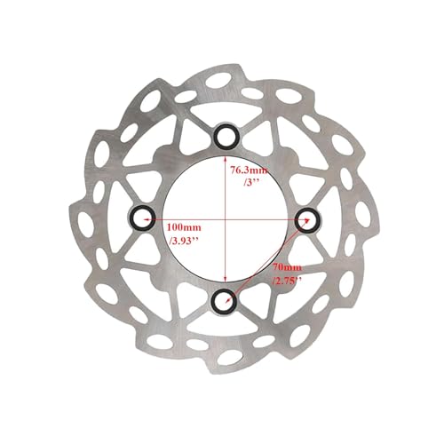 PRO BAT 190mm Brake Caliper Disc Disk Rotor w/Bolt For 110cc 125cc PIT PRO Trail Quad Dirt Bike ATV Buggy Pack of 2 - Image 2