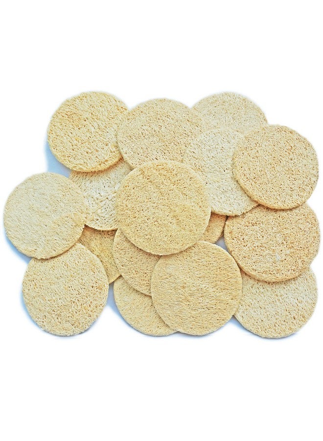 JINS-Hung 18 Pack Natural Loofah Sponge Exfoliating Face Pads Facial Body Scrubbers Pad When Bath Shower And Spa Loofa Sponges Brush Scrub Bulk Loofahs Scrubber Cleansing Skin For Women And Men - Image 2