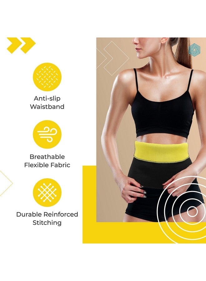 BOLDFIT حزام تشكيل البطن Boldfit للنساء والرجال - حزام عرق لتشكيل البطن - حزام لياقة بدنية للبطن - حزام رياضي للتمارين - S-M أسود - Image 3