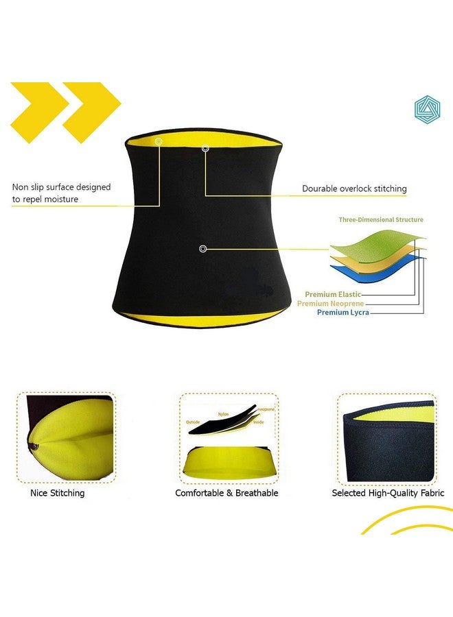 BOLDFIT حزام تشكيل البطن Boldfit للنساء والرجال - حزام عرق لتشكيل البطن - حزام لياقة بدنية للبطن - حزام رياضي للتمارين - S-M أسود - Image 5