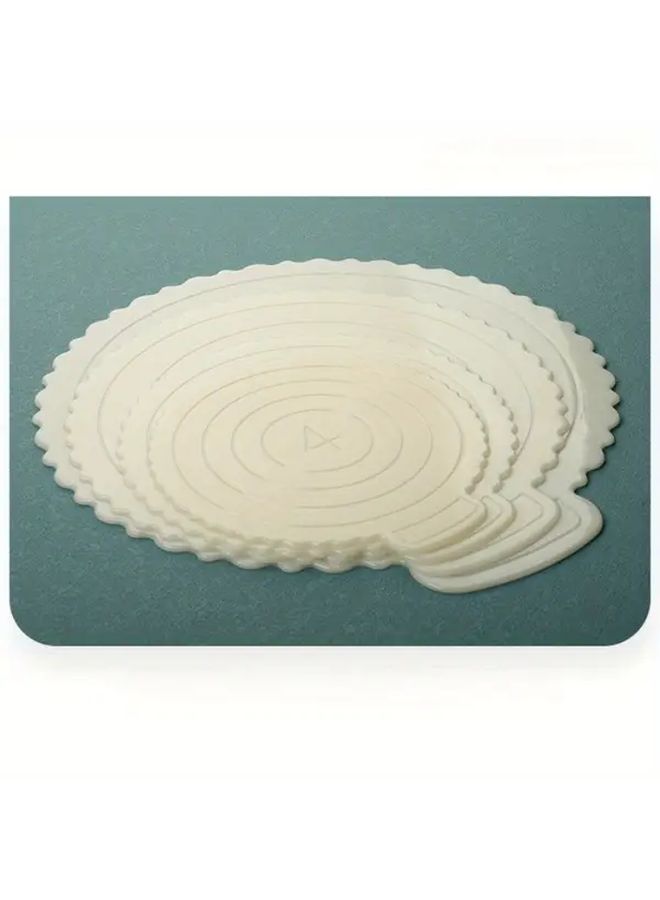 Thickened ABS Plastic Cake Stand 6 Inch Round Food Safe Non Stick Cake Pan With Raised Edges Durable Baking Mat For Birthday Cake Dessert Presentation Easy Clean - Image 1