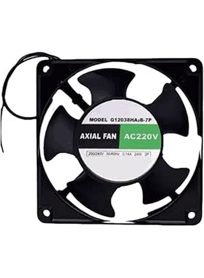 120x120x38mm 24W 220V مروحة تبريد لحام كهربائي بسلكين 0.14A - Image 1