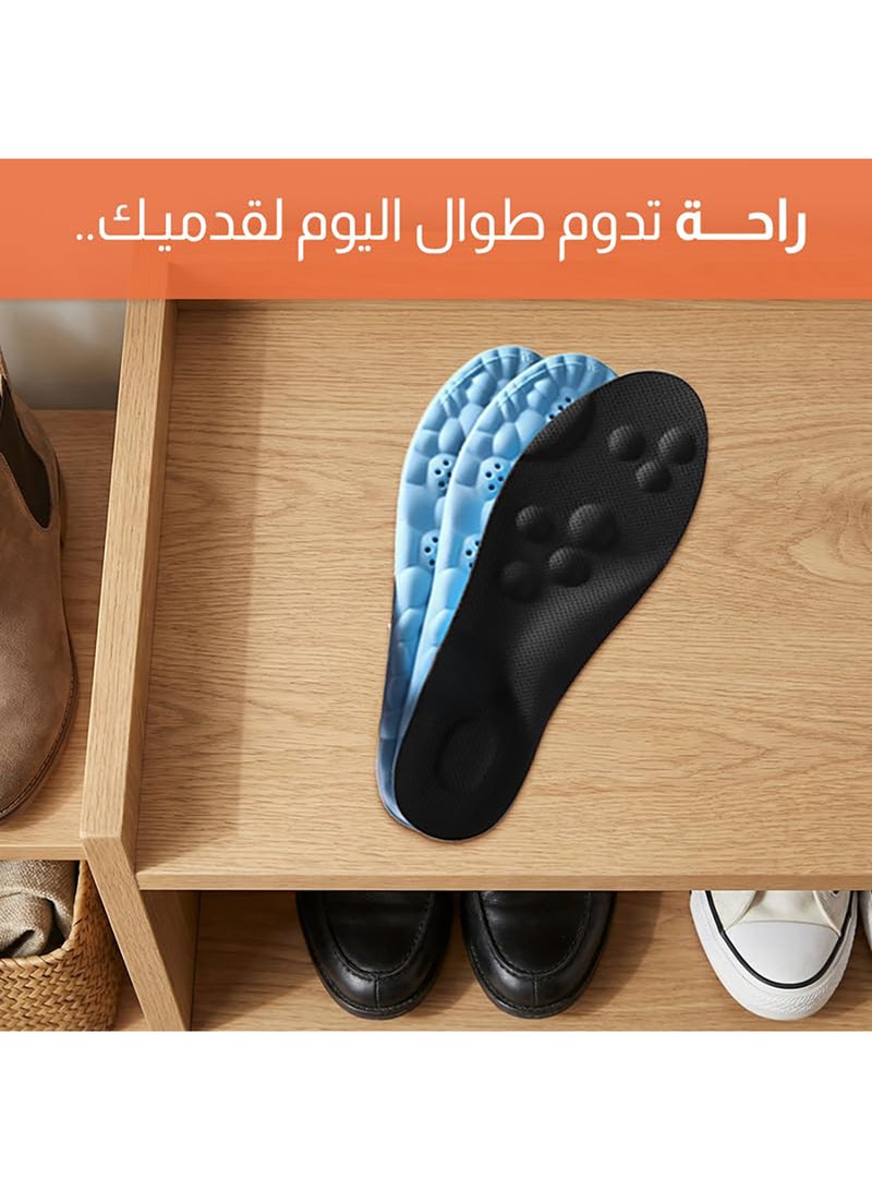Tishta Orthopedic Shoe Insole - Cushioned Foot Support for Walking - Cut-to-Size Design for Daily Comfort & Shock Absorption - (Black) - (1 Pair) (Memory Foam & PU) - Image 5