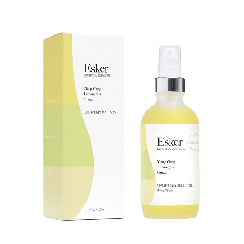 ESKER Natural Uplifting Belly Oil  40oz  PlantBased Formulated with Antioxidants Promoting Deep Hydration and Cell Regeneration  Skin Stays Nourished and Resilient During Pregnancy