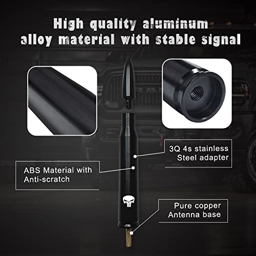 Miytsya Car Truck Bullet Antenna for GM Chevy Silverado 1500 2500 3500 HD Avalanche GMC Sierra 1500 2500 3500 Denali Heavy Duty Pickup Trucks Accessories (Black) - Image 5