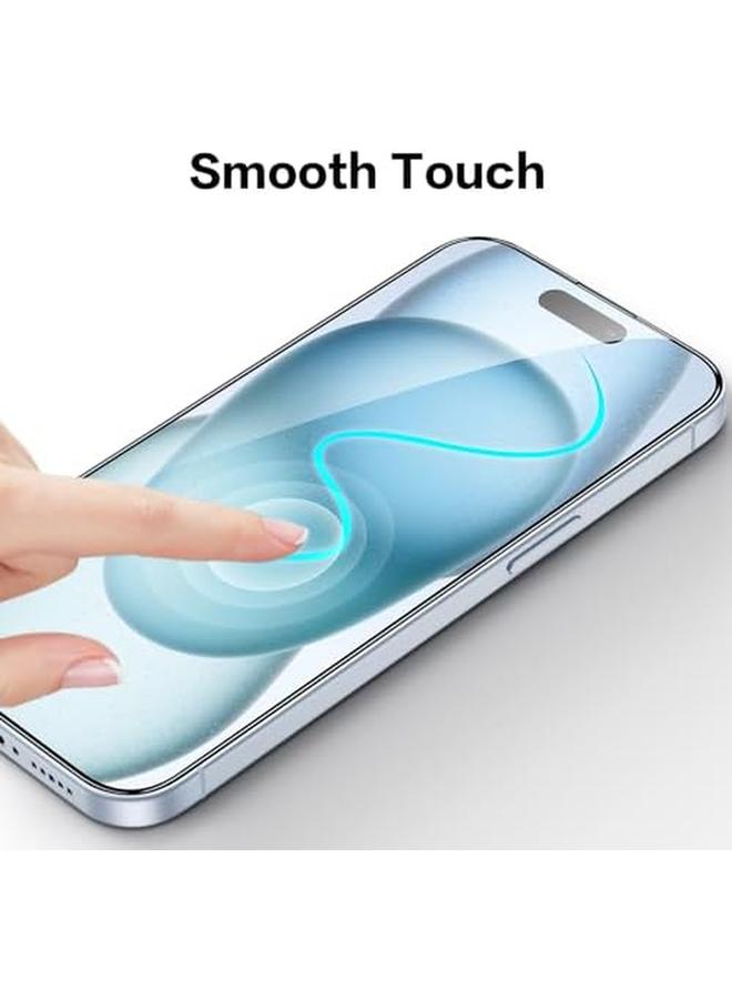 إيروريكس واقي شاشة Smartdevil لهاتف Iphone 15 مقاس 6.1 بوصة، واقي زجاجي مقوى 9H مع إطار سهل التركيب، خالٍ من الفقاعات، صديق للحافظة، عبوة من 3 قطع - Image 4