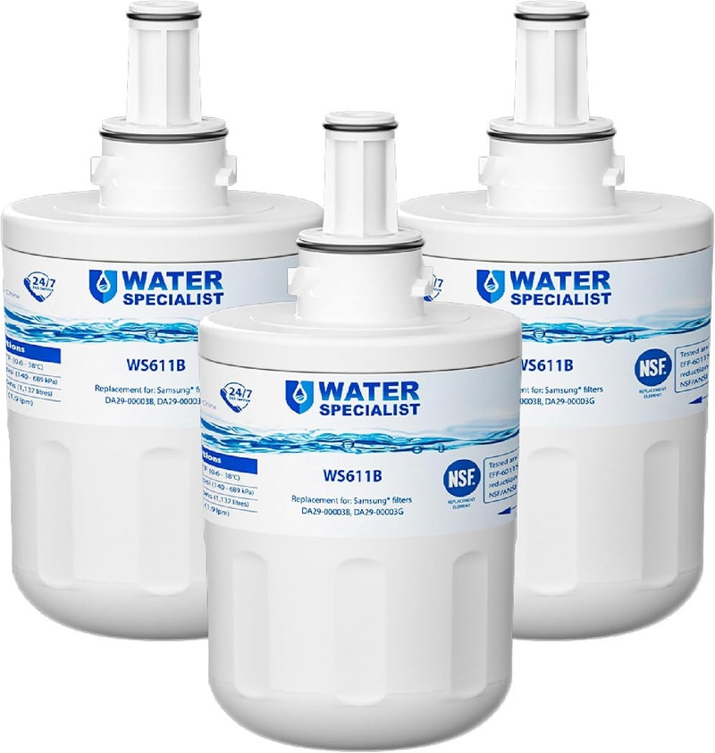 Waterspecialist DA29-00003G Refrigerator Water Filter - Replacement for Samsung Models - 3 Pack - Image 1