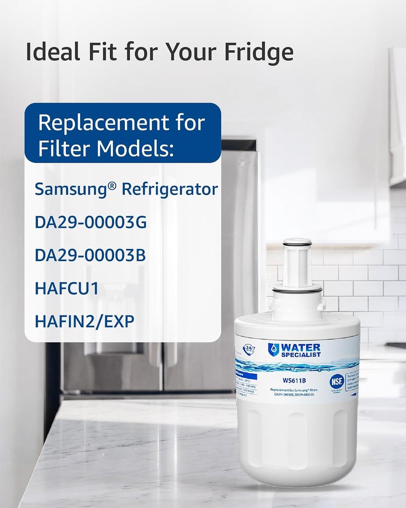 Waterspecialist DA29-00003G Refrigerator Water Filter - Replacement for Samsung Models - 3 Pack - Image 3