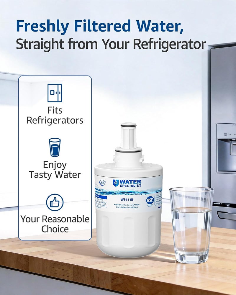 Waterspecialist DA29-00003G Refrigerator Water Filter - Replacement for Samsung Models - 3 Pack - Image 5