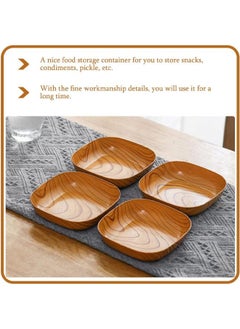 4 PCS Wood Grain Fruit Tray, Sauce Dish, Dinner Accessory, Delicate Dipping Bowls, Sauce Accessory, Convenient Food Dish, Convenient Serving Plate, Food Plate for Dining, Snack, Nuts, 15x15 cm - pzsku/Z7C641DFD60560DA98073Z/45/_/1727256630/0a7b20b2-f17a-456d-9035-278728069052