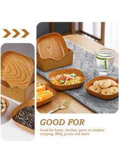 4 PCS Wood Grain Fruit Tray, Sauce Dish, Dinner Accessory, Delicate Dipping Bowls, Sauce Accessory, Convenient Food Dish, Convenient Serving Plate, Food Plate for Dining, Snack, Nuts, 15x15 cm - pzsku/Z7C641DFD60560DA98073Z/45/_/1727256673/666cc983-ef21-43ad-8c45-b3863d99c8c2