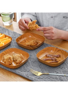 4 PCS Wood Grain Fruit Tray, Sauce Dish, Dinner Accessory, Delicate Dipping Bowls, Sauce Accessory, Convenient Food Dish, Convenient Serving Plate, Food Plate for Dining, Snack, Nuts, 15x15 cm - pzsku/Z7C641DFD60560DA98073Z/45/_/1727256703/9f7cc46c-207f-4c69-98b3-7af6ea13c6d8